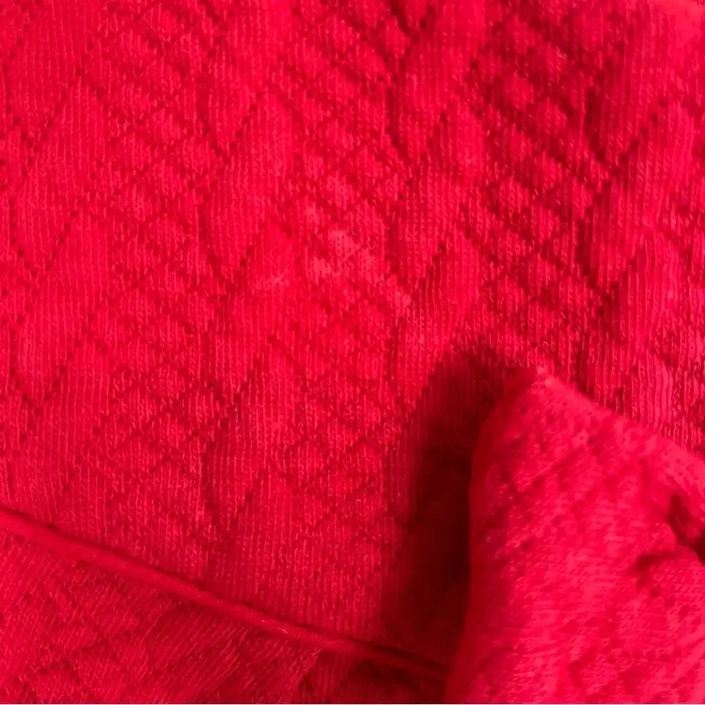 Janie & Jack Red Quilted Knit Long Sleeve Dress 3 to 6 months